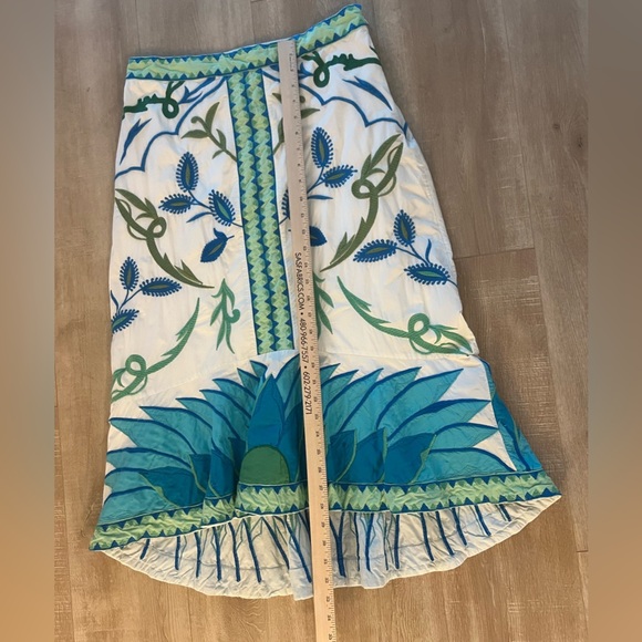 Maeve Blue and Green Midi Skirt size 10, bridal, baby shower, church lik… - Picture 7 of 8